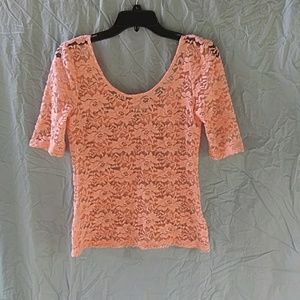 Pink lace top